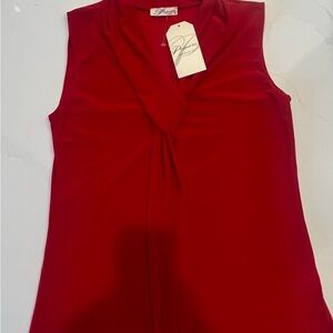 New Dress Sleeveless Blouse. Size XL. Bright red. Prospect Blvd brand.